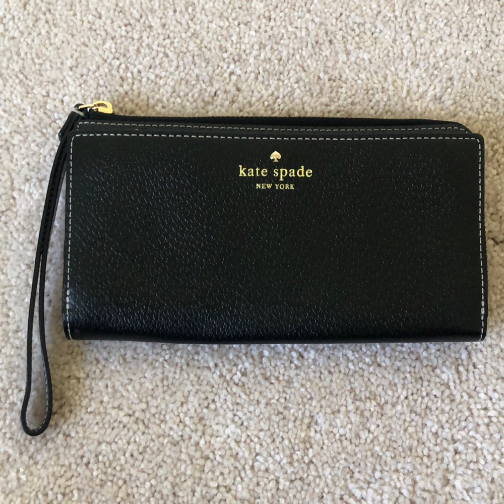 Kate Spade New York Wallet - Black with gold accents